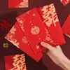 Nuevos Sobres Rojos de Boda, Sobres Rojos de Compromiso, Sobres Rojos con Palabras Felices, Paquetes Rojos para Regalos de Agradecimiento, Bolsas de Regalo para Recién Casados, Sobres Rojos para Dinero, Sobres Rojos para Bloquear la Puerta