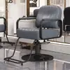 Silla Guerrera Negra para Cortar el Cabello, Silla de Peluquería Ajustable, Silla para Salón de Peluquería, Silla de Peluquería para Salones de Peluquería, Diseño Moderno Minimalista de Moda