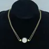 Collar Estilo Chanel, Colgante Chanel Doble C Letra Corazón Incrustado con Diamantes, Colgante de Resina en Cadena Larga, Nuevo Collar Estilo Chanel para Mujer