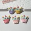 Resina diy acessórios caso do telefone móvel diy acessórios acessórios para o cabelo material artesanal chapéu chinelos creme cola patch vaso de flores