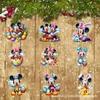 Producto Nuevo Transfronterizo Decoraciones de Madera de Mickey Mouse de 18 Piezas Adecuadas para Decoraciones Colgantes de Fiesta y Salón de Clases Decoración de Valla
