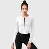 Ropa Deportiva de Yoga para Mujer con Cremallera de Manga Larga para Correr, Entrenar, Fitness, Secado Rápido, Elástica, Ajustada, Top de Manga Larga 02517