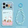 Pulseira Fofa do Coelho Miffy Aplicável à Capa do Celular Apple 17pm iPhone 18 Desenho Animado 16 Transparente 15 Feminina 14 Externa