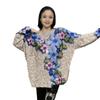Chica gordita Talla Grande Suéter de Punto para Mujer Suelto Sencillo Moda Jersey de Punto Visón Tejido Estampado Estilo Coreano Cubre Vientre