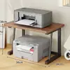 Estante para Impresora Escritorio de Oficina Estante Pequeño de Doble Capa para Fotocopiadora Estante Multifuncional para Almacenamiento de Horno de Microondas