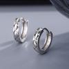 Pendientes SHIAI de plata de ley 925 con hebilla de diamante liso, ideales para combinar con todo, para uso diario, imprescindibles y unisex.
