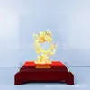 Atacado do Fabricante Enfeites do Zodíaco Dragão Veludo Areia Dourado Qinglong Móveis para Casa Artesanato Bom Começo para o Ano Novo Reunião Anual da Empresa