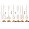 Mini Conjunto de Utensílios de Cozinha de Silicone Grau Alimentício para Assar Resistente a Altas Temperaturas Colher de Cozinhar Espátula Kit Brinquedo de Cozinha para Crianças