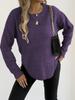 Suéter para Mujer Otoño e Invierno Pulóver Top Moda Europea y Americana Transfronteriza Floral Terciopelo Tejido Suéter Camisa Base Casual Cuello Redondo