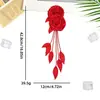 Parche Bordado de Flor de Rosa Tridimensional de Cristal con Decoración de Borla DIY Sombrero Bolsa Ropa Accesorios de Flor