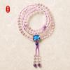 Pulsera Optimizada de Cristal Blanco 108 Cuentas Cuentas Plata Tibetana Collar Suéter Estilo Étnico Artístico Pulsera para Damas