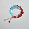 Pulsera de Cuentas de Vidrio Bolsa de la Suerte Estilo Chino como Fuego Nuevo Pulsera de Temperamento Moda China Joyería de Tendencia Nacional de Alta Gama