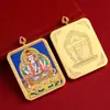 Tibet Thangka Meio Pintado à Mão Ouro Bruto Pintado Oito Santos Protetores Fundo Azul Doze Signos do Zodíaco Pingentes Thangka Pingentes Thangka