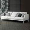 Muebles Nórdicos Moderno Sofá de Látex y Pluma Simple Sofá de Tela Técnica Asiento Doble o Triple Estilo Minimalista Italiano