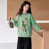 Conjunto de Primavera para Niñas 2026 Nuevo Elegante para Bebés Estilo Coreano Encaje Flor Manga Larga Pantalones de Pierna Ancha Conjunto de Dos Piezas