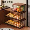 Estante de Almacenamiento para Verduras de Cocina Cesta de Almacenamiento Estante de Verduras de Múltiples Niveles de Pie Cesta de Verduras para el Hogar Estante de Almacenamiento para Condimentos