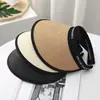 Sombrero de Sol de Paja de Moda para Mujer en Verano, Protección UV, Sombrero de Sol que Cubre el Rostro para Ciclismo