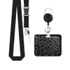 Carretel de Crachá Retrátil de Puxar Fácil em Estoque do Fabricante Porta-Crachá de Trabalho UV Estampa de Leopardo Clipe de Crachá Cordão para Escritório Atacado