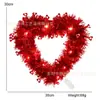 Guirnalda Colgante Decorativa Corazón Rojo Brillante Forma de Corazón para el Día de San Valentín 2026 Suministros de Decoración para Bodas y Fiestas Decoración Colgante de Guirnalda Colorida