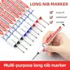 Pluma Impermeable y Resistente al Desgaste a Base de Aceite para Agujeros Profundos, Marcador de Punta Larga para Carpintería, Marcador Multifuncional Multiusos para Azulejos de Baño