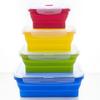 Caja de Almuerzo Plegable de Silicona Retráctil Recomendada Set de Loncheras Lonchera para Niños Caja de Conservación para Microondas