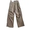 Outono e Inverno Novos Calças Parachute Grossas com Veludo Interno à Prova de Vento Quentes Cintura Elástica Roupa de Trabalho Solta Calças Longas Femininas Calças de Montanhismo