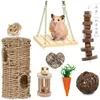 Conjunto 6/7 Amazon Hamster Explosivo Brinquedo de Madeira Hamster Coelho Papagaio Suprimentos de Moldagem Conjunto Combinado