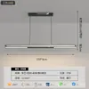 Luminária pendente linear minimalista para restaurante, luz LED moderna e simples para balcão de bar, mesa de jantar, luxo discreto sem luz principal, sala de chá nórdica, escritório