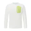 Camiseta de Manga Larga para Hombre de Secado Rápido para Exteriores con Cuello Redondo, Top Deportivo para Viajar al Trabajo, Ropa Casual y Entrenamiento de Running