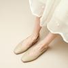 Sapatos de Salto Bloco Quadrados para Mulheres, Novos Sapatos de Salto Médio Baixo Estilo Fada 2025, Sapatos Femininos Tamanho Mãe, Sapatos Versáteis Estilo Vovó