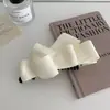 Pinza de Plátano con Lazo de Satén Estilo Coreano Pinza de Garra de Alta Gama para la Parte Posterior de la Cabeza Peinado Semi-Recogido Pinza para Cola de Caballo Accesorios para el Cabello Pinza para el Cabello