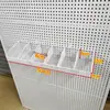 Tablero perforado Canasta colgante Tablero colgante Tablero colgante Almacenamiento Bandeja azul Agujero cuadrado Agujero redondo Cesta de almacenamiento Colgante de hierro Accesorios para tablero perforado