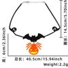 Adornos de Halloween Festival de Fantasmas Decoración de Fiesta Infantil Cadena para el Cuello Ajustable Murciélago de Fieltro Cara de Fantasma Calavera Accesorio de Collar