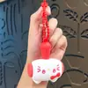 Llavero de martillo que hace ruido para aliviar el estrés de panda, colgante de martillo pequeño de silicona de capibara chillón, lindo regalito
