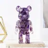 Pedras Naturais de Cristal para Artesanato com Cola Urso Violento Enfeites Criativos para Casa Escritório Mesa Artesanato de Cristal Atacado