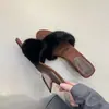 Estilo Coreano Estampa de Leopardo Bico Fino Chinelos com Estampa de Leopardo Calçados Femininos para Uso Externo Outono 2026 Novo Estilo de Fada Salto Plataforma Salto Alto Sapatos de Pelo