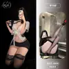Ropa Interior Sexy Talla Grande Amigo Naranja para Pechos Pequeños, Uniforme de Secretaria Coqueta, Conjunto Bodycon Tentación Pura Qqny 9132