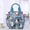 Bolsa bento com zíper bolsa para marmita bolsa de mão bolsa de mamãe bolsa para o dia a dia em tecido Oxford bolsa de mão tipo sacola
