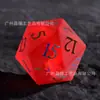 Cristal K9 Fosco Galvanizado Vermelho Explosivo D6D20 Jogo Dungeons and Dragons Dnd Rpg Dados de Cristal Multifacetados
