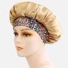 2026 Nuevo Gorro de Dormir de Satén Amazon con Ala Ancha Estilo Étnico Estampado Gorro de Cúpula para Mujer Tejido Elástico Gorro de Punto
