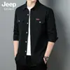 Camisa de Manga Comprida com Lapela para Primavera e Outono, Casual Solta com Múltiplos Bolsos, Roupa de Trabalho, Camisa de Tamanho Grande, Top Versátil de Novo Estilo