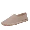 Novo Estilo Venda Direta da Fábrica Moda Casual Alpargatas Masculinas e Femininas, Sapatos Tecidos de Palha, Slip-On de Lona Respirável Sapatos Preguiçosos