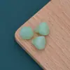 Imitación de Jade de Vidrio Verde Claro Verde Oscuro Colgante en Forma de Calabaza Jade Blanco Trébol de Cuatro Hojas Jade Amarillo Loto Collar Pulsera DIY Encanto