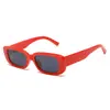 Nuevas gafas de sol de moda con montura pequeña para hombre y mujer, gafas de sol de moda para fotos callejeras, gafas de sol rectangulares degradadas 9074