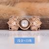 Hebilla Hanfu Zimu, hecha por Ming, hecha por Song, loto, botones retro de loto, hebilla de placa de metal para cheongsam, hebilla de par, cuello alto, hebilla de hombro de nube