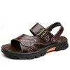 2026 Nuevo Top de Tiras Cruzadas Talla Grande Capa Superior Piel de Vaca Verano Nuevos Zapatos de Playa Ropa Exterior Casual Transpirables Chanclas de Doble Uso