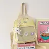 Bolsa de mão estilo japonês para mulheres com grande capacidade, festa estudantil, bolsa de ombro e transversal de uso duplo, bolsa fofa de bebê Baji millet
