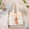 Bolso de Lona de Hombro Único de Nicho Bolso de Hombro Único para Mujer Bolso de Chaleco de Fresa Lindo de Moda Estudiantes Gran Capacidad Bolso de Lona Artístico