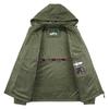 Chaqueta multibolsillos para hombre, chaqueta con capucha, chaqueta informal, resistente al viento, impermeable, para actividades al aire libre.