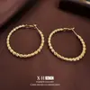 Brincos Grandes Europeus e Americanos Simples Geométricos Torcidos Design de Textura Enrolada Estiloso de Nicho Brincos Versáteis Exquisitos